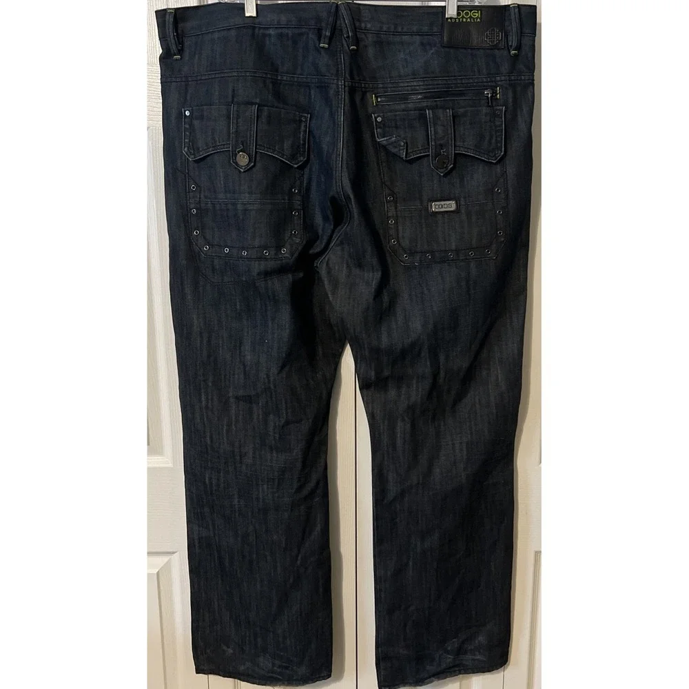 Coogi Dark Wash Wide Leg Y2K Baggy Skater  Jeans, JNCO Style, Size 44x35 (46x35)